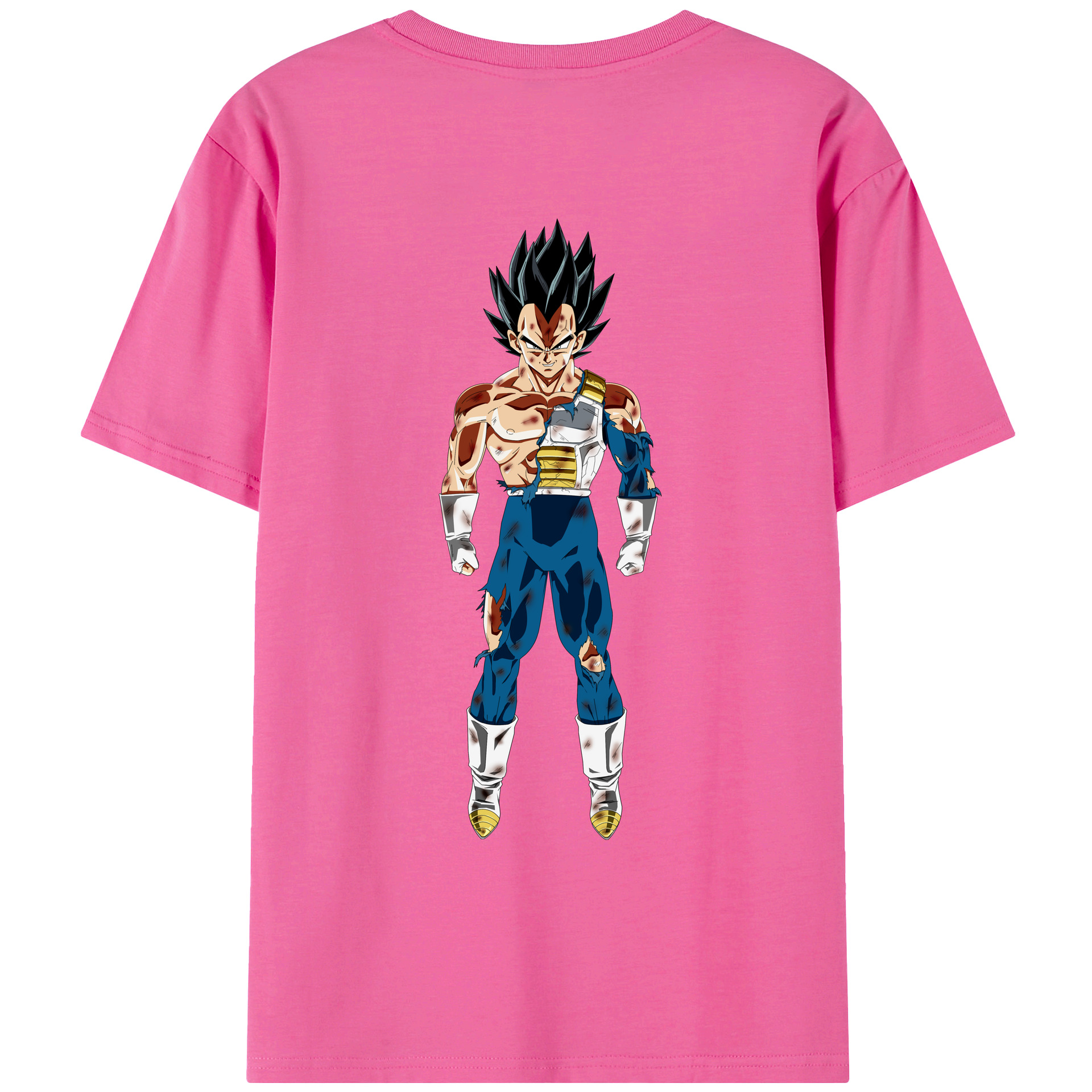 （画像用） ドラゴンボール ベジータ四世（Bejīta Yonsei）DRAGON BALL Vegeta IV レディース半袖Tシャツ(バックプリント)